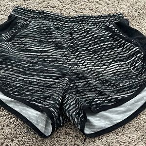 Black and white shorts